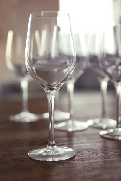 Empty wine glasses — Stock Photo, Image