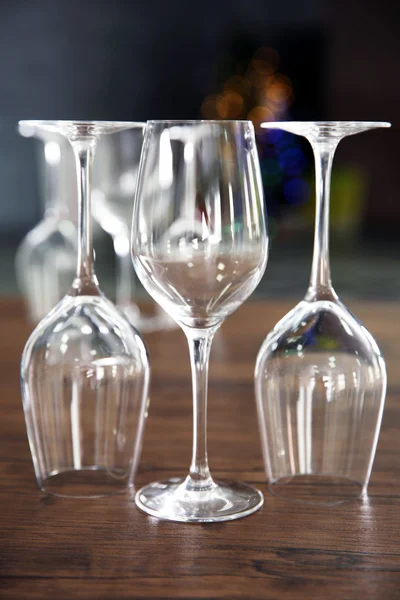 Empty wine glasses — Stock Photo, Image