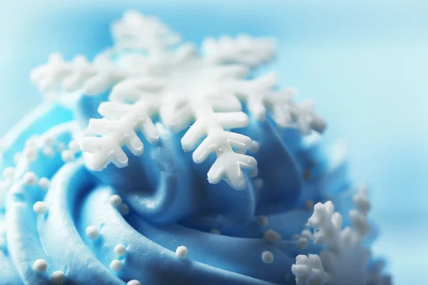 Blå cupcake närbild — Stockfoto