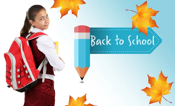 Menina em uniforme escolar — Fotografia de Stock