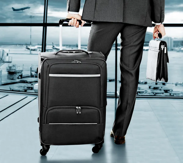Business man with suitcase — Stock Photo, Image