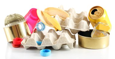 beyaz çöp yığını