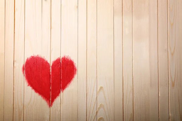 Srdce na zdi malované — Stock fotografie