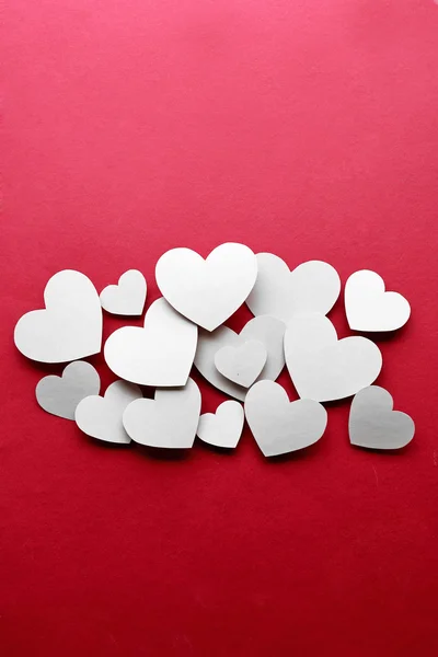 White paper hearts — Stock Photo, Image
