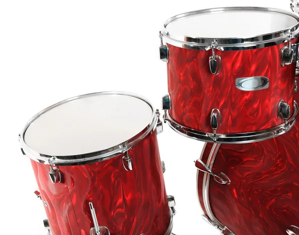 Set di tamburi rossi — Foto Stock