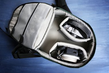 Fotoğrafçının ekipman katta 