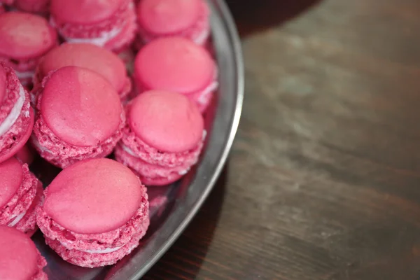 Macarrones rosados en primer plano — Foto de Stock