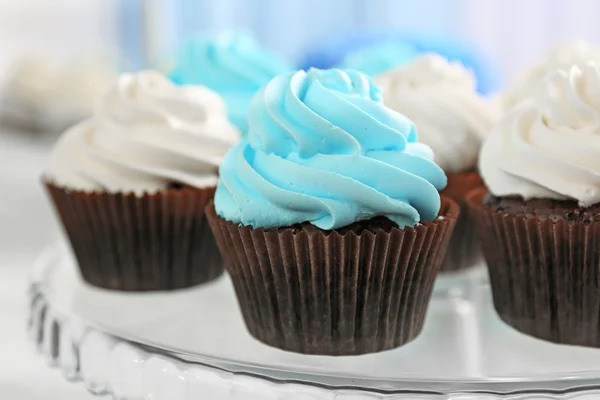 Cupcakes de chocolate close-up — Fotografia de Stock