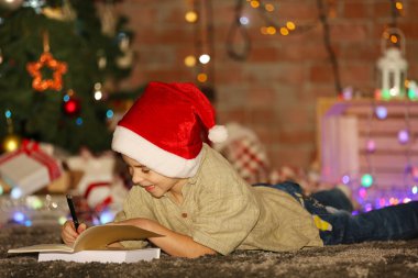 not defterinde bir Noel'de yazma çocuk