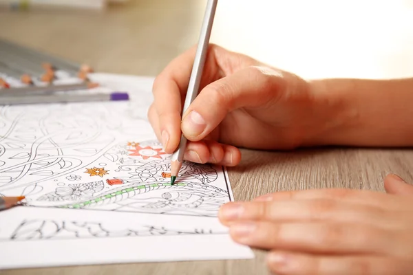 Livre de coloriage antistress adulte — Photo