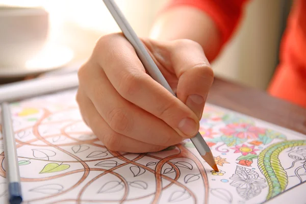 Livre de coloriage antistress adulte — Photo