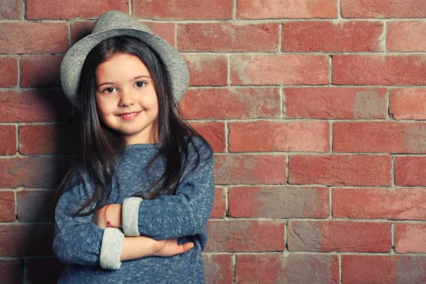 Portrait of little fashion kid girl — Stock Photo, Image