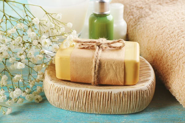 Soap on dish close up — Stock Photo, Image