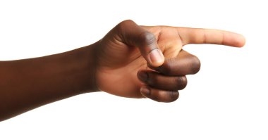 insan eli üzerine beyaz izole