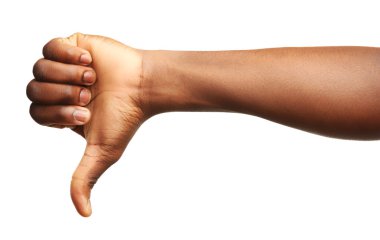 insan eli üzerine beyaz izole