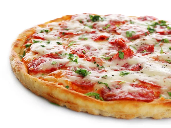 맛 있는 맛 있는 피자, 흰색 절연 — 스톡 사진