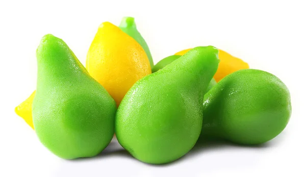 Fruit jelly candies isolated on white — Stock Photo, Image
