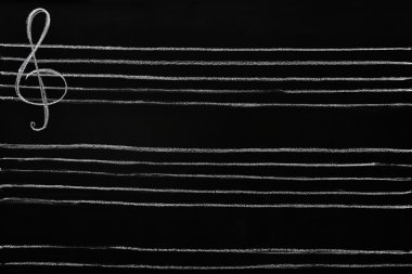 Müzik notaları için tahta kaplı