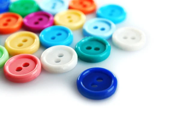 Colorful buttons, isolated on white — Stock Photo, Image