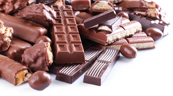 Mix of chocolate on table — Stock Photo, Image