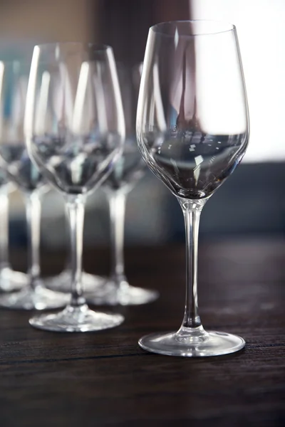 Empty wine glasses — Stock Photo, Image