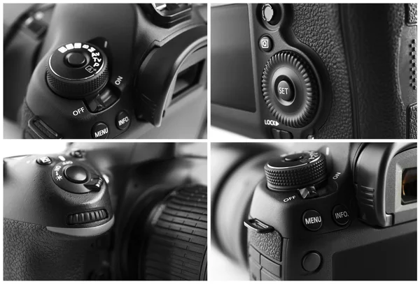 Collage de cámaras digitales — Foto de Stock