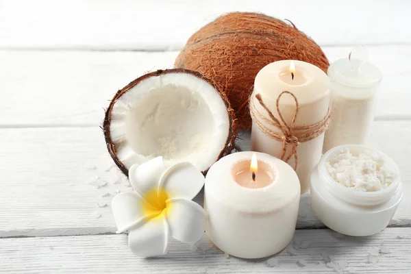 Spa coconut produkter — Stockfoto
