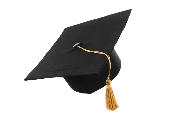 Chapéu de estudante preto — Fotografia de Stock