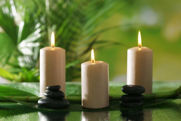 Spa composition of candles — Stock Photo, Image