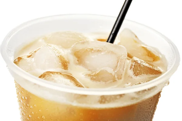 Cup of ice coffee, close-up — Stock Photo, Image