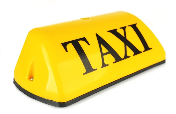 Panneau de taxi jaune — Photo