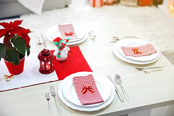 Cenário de mesa de Natal — Fotografia de Stock