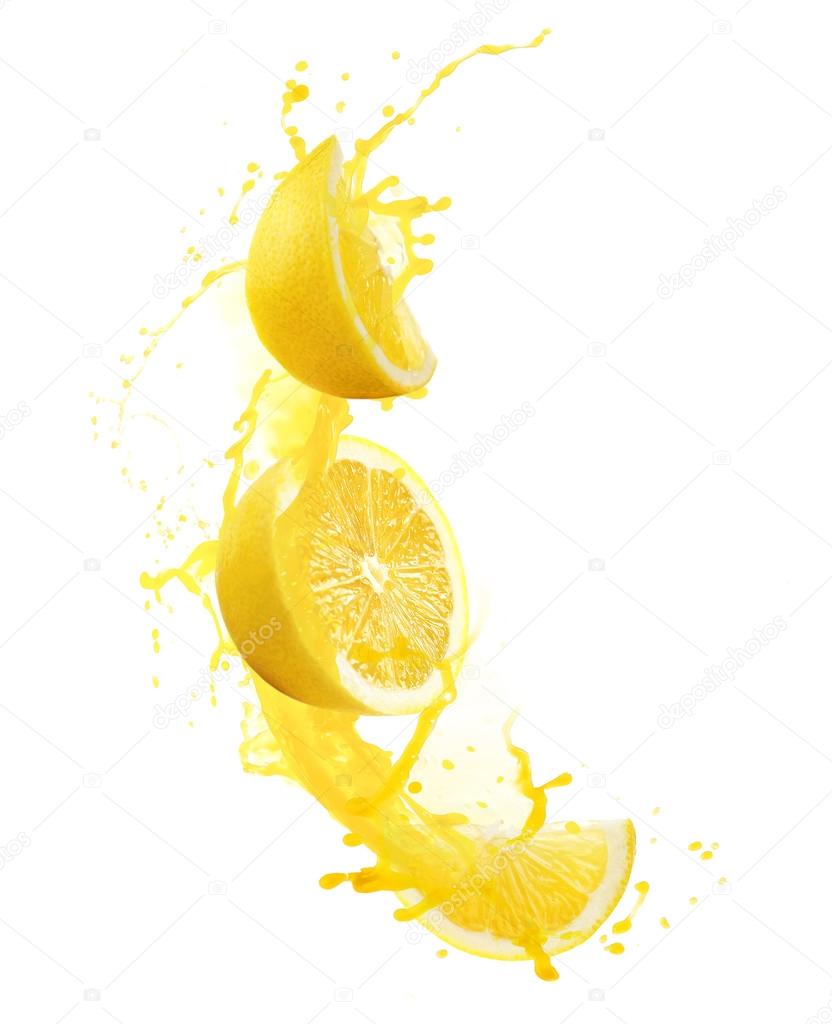 Orange juice splashes