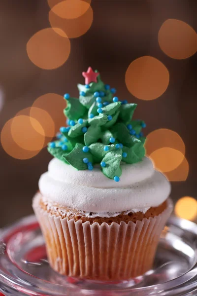 Délicieux cupcake de Noël — Photo