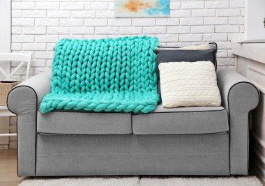 Örme yün battaniye