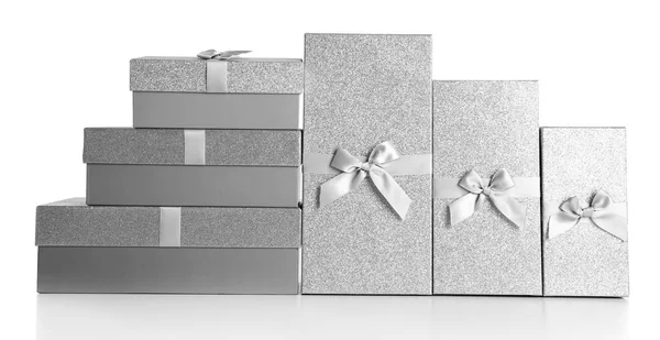 Bellissimi regali di Natale in argento — Foto Stock