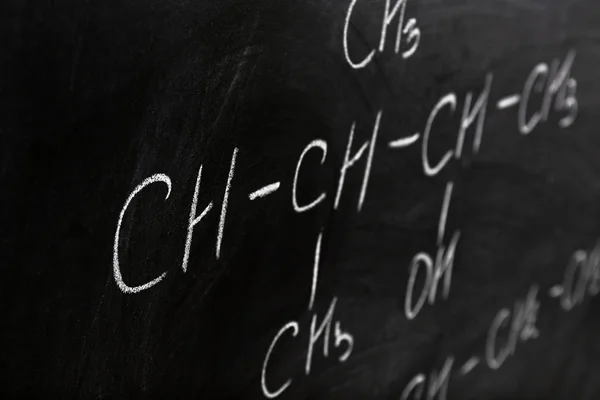 School blackboard with formulas — Stock Photo, Image