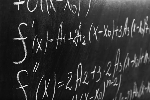 School blackboard with formulas — Stock Photo, Image