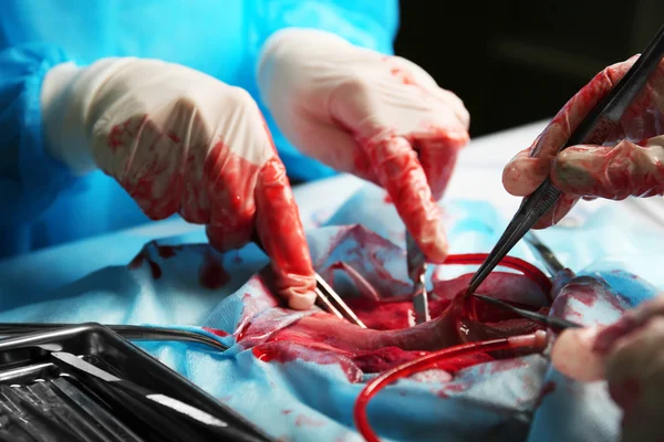 Lekarz robi operację serca — Zdjęcie stockowe