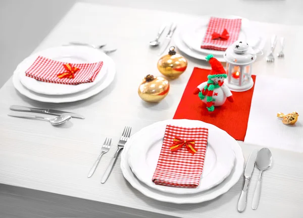 Christmas table setting — Stock Photo, Image