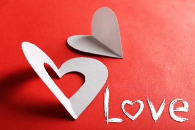 beyaz kağıt Kalpler 