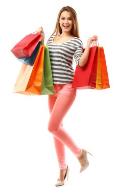 kadın alışveriş paketi ile 