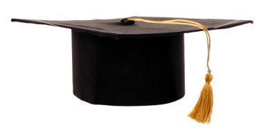 Siyah öğrenci şapka