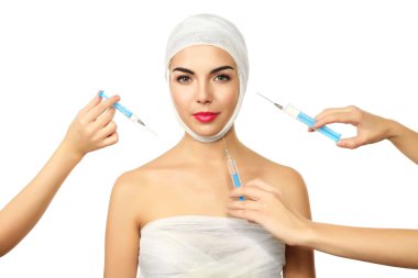 Sargı bezi bir genç kadınla