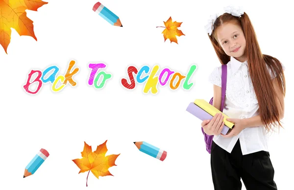 Girl in school uniform — Stock Photo, Image