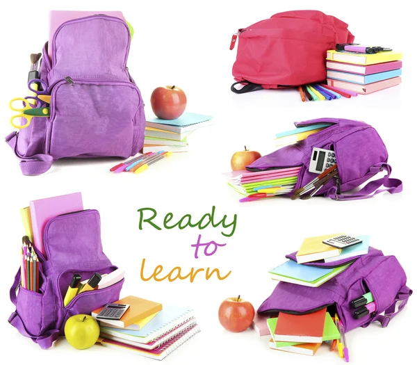 Coloridas mochilas escolares —  Fotos de Stock