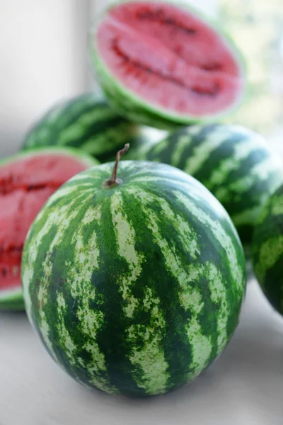 Ripe watermelons closeup — Stock Photo, Image