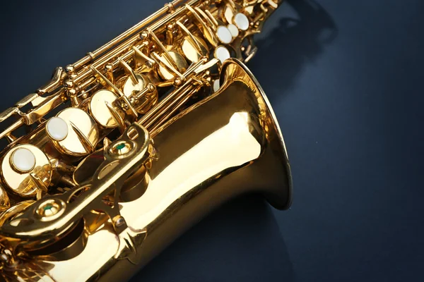 Beautiful golden saxophone — Stock Photo, Image