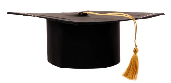 Black student hat — Stock Photo, Image