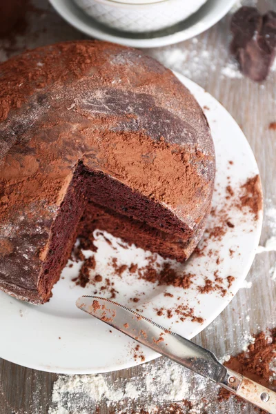 Домашній шоколадний пиріг — стокове фото